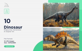 Dinosaur realistic Photography 10 Set V-3