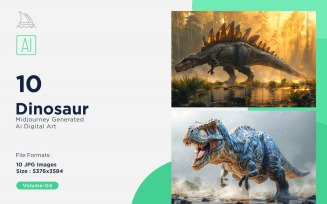 Dinosaur realistic Photography 10 Set V-4