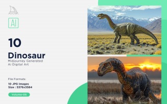 Dinosaur realistic Photography 10 Set V-5