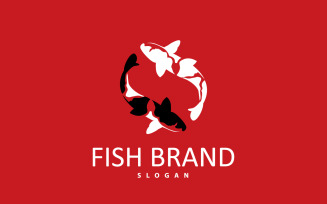 Koi Fish Logo Design Fish Aquarium BrandV10