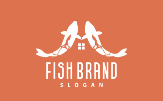 Koi Fish Logo Design Fish Aquarium BrandV11