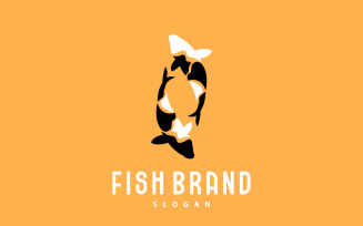 Koi Fish Logo Design Fish Aquarium BrandV12