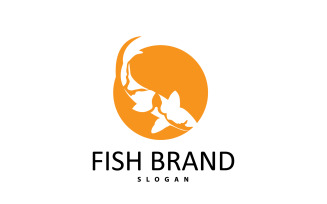 Koi Fish Logo Design Fish Aquarium BrandV17