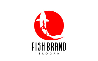 Koi Fish Logo Design Fish Aquarium BrandV18