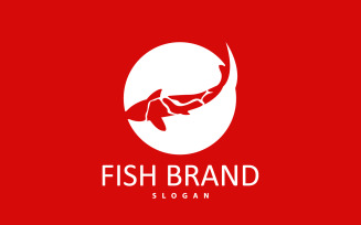 Koi Fish Logo Design Fish Aquarium BrandV1