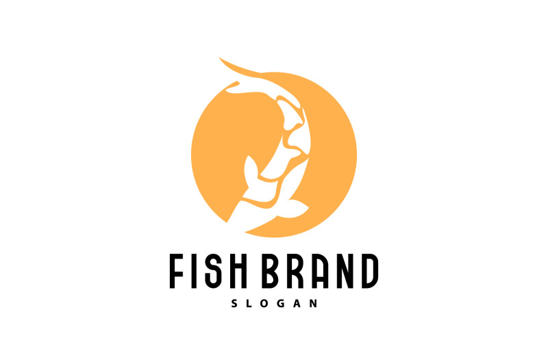 Koi Fish Logo Design Fish Aquarium BrandV20 Logo Template
