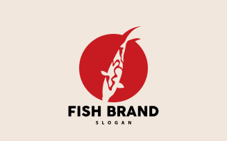 Koi Fish Logo Design Fish Aquarium BrandV21