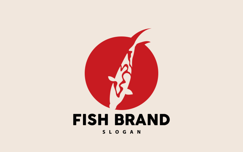 Koi Fish Logo Design Fish Aquarium BrandV21 Logo Template