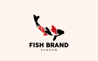 Koi Fish Logo Design Fish Aquarium BrandV2