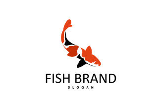 Koi Fish Logo Design Fish Aquarium BrandV3