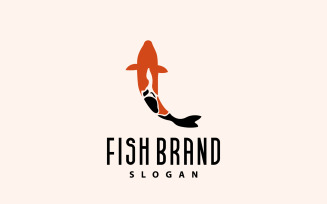 Koi Fish Logo Design Fish Aquarium BrandV4