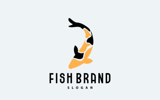 Koi Fish Logo Design Fish Aquarium BrandV6