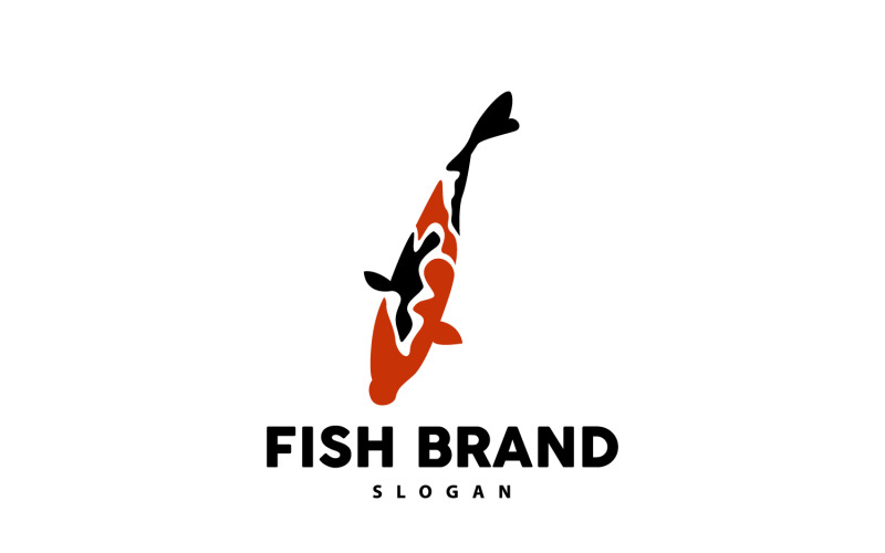 Koi Fish Logo Design Fish Aquarium BrandV7 Logo Template