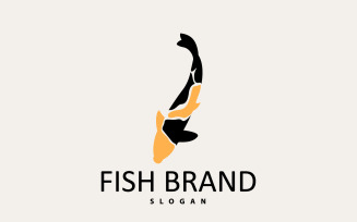 Koi Fish Logo Design Fish Aquarium BrandV8