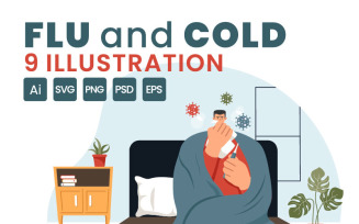 9 Flu and Cold Illustration