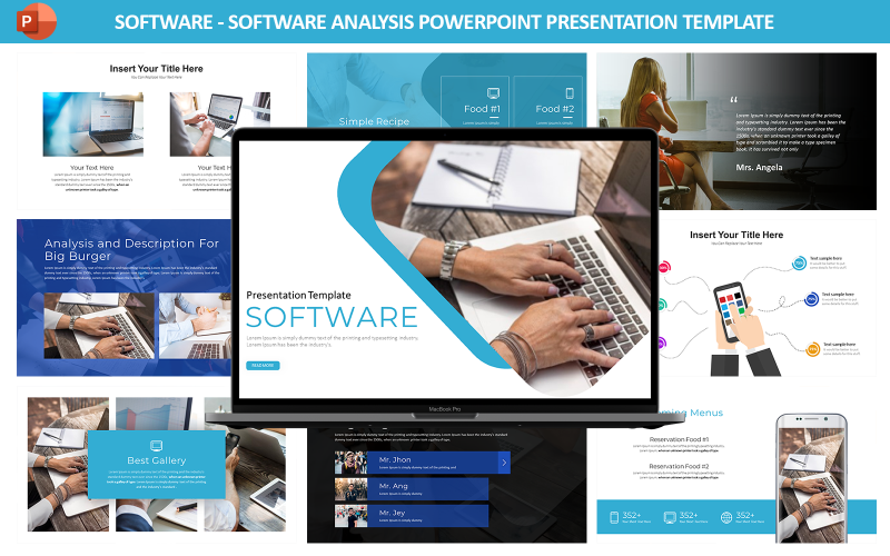 Software - Software Analysis Presentation Template PowerPoint Template