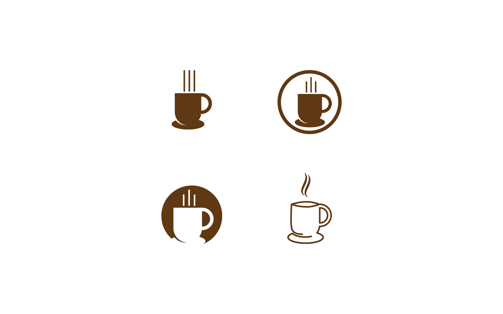 咖啡杯 Logo 模板矢量图标设计