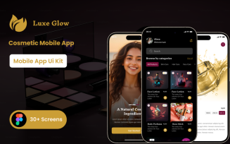 Luxe Glow-Cosmetic Mobile App Figma Template