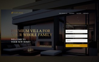 Luxury House Single Page Template