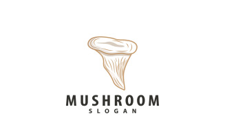 Mushroom Logo Retro Minimalist Design Food VectorV15