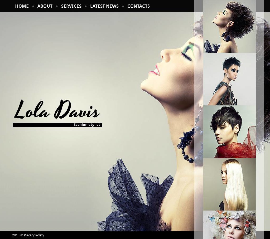 Hair Salon Moto Cms Html Template 43401