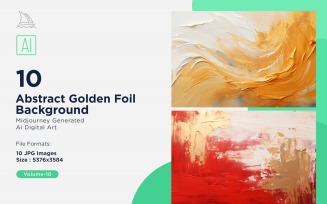 Abstract Golden Foil Background 10_Set V-10