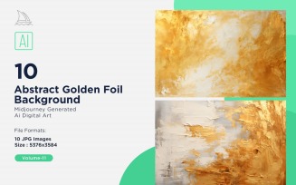 Abstract Golden Foil Background 10_Set V-11