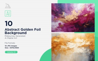 Abstract Golden Foil Background 10_Set V-13