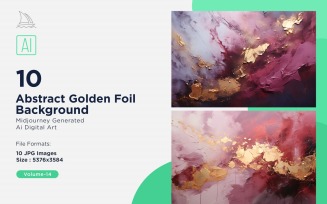 Abstract Golden Foil Background 10_Set V-14