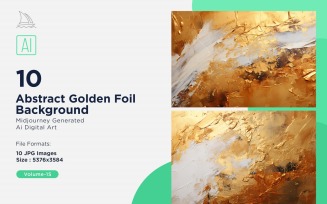 Abstract Golden Foil Background 10_Set V-15