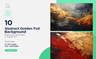 Abstract Golden Foil Background 10_Set V-18