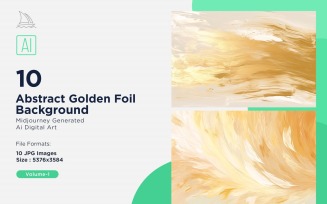 Abstract Golden Foil Background 10_Set V-1