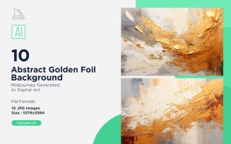 Abstract Golden Foil Background 10_Set V-21