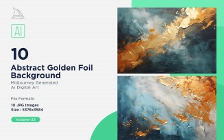 Abstract Golden Foil Background 10_Set V-22
