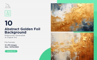 Abstract Golden Foil Background 10_Set V-23