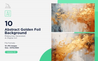 Abstract Golden Foil Background 10_Set V-25