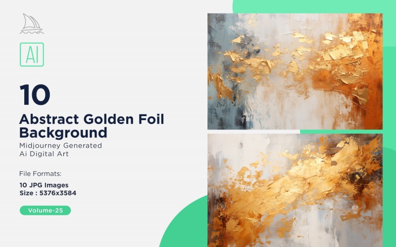 Abstract Golden Foil Background 10_Set V-25