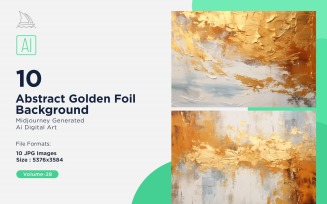 Abstract Golden Foil Background 10_Set V-28