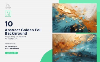 Abstract Golden Foil Background 10_Set V-30