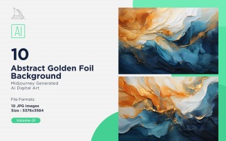 Abstract Golden Foil Background 10_Set V-31