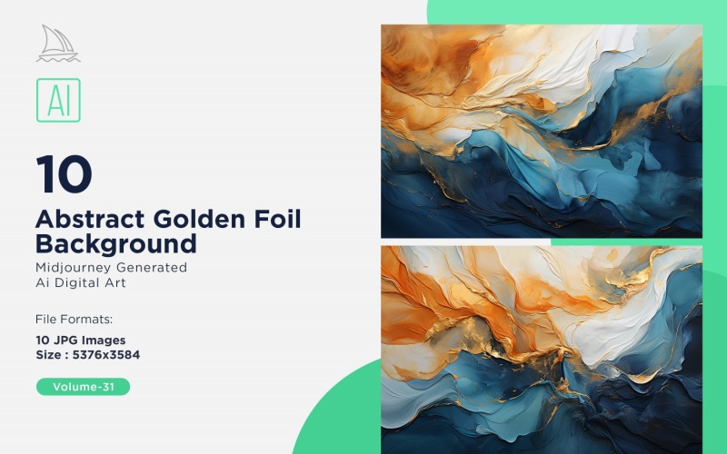 Abstract Golden Foil Background 10_Set V-31