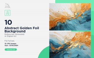 Abstract Golden Foil Background 10_Set V-32