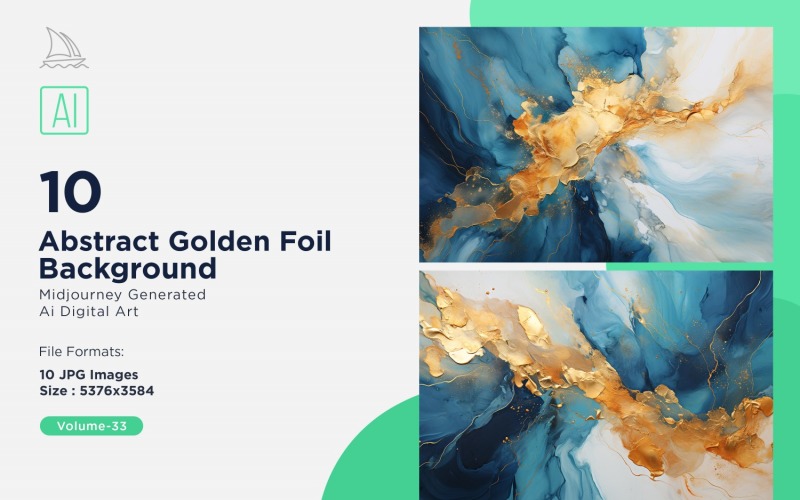 Abstract Golden Foil Background 10_Set V-33