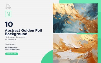 Abstract Golden Foil Background 10_Set V-34
