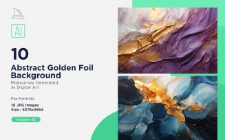 Abstract Golden Foil Background 10_Set V-35