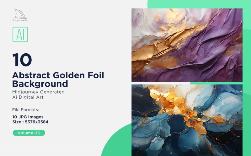 Abstract Golden Foil Background 10_Set V-35