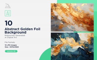 Abstract Golden Foil Background 10_Set V-36