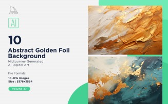 Abstract Golden Foil Background 10_Set V-37