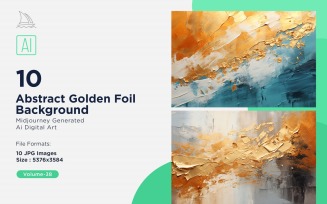 Abstract Golden Foil Background 10_Set V-38