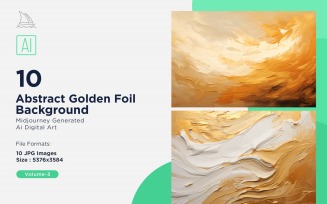 Abstract Golden Foil Background 10_Set V-3